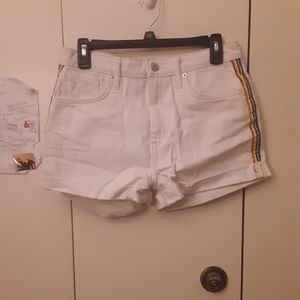 Forever 21 white denim shorts